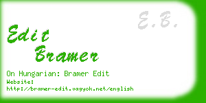 edit bramer business card